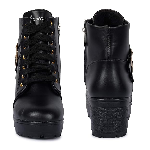 Longwalk Women Fashion Casual Boot High Ankle Heel for Girls Boot - Image 3